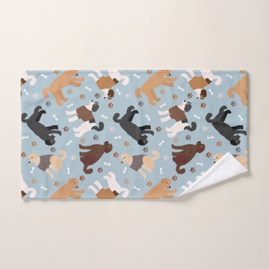 Labradoedle/Goldendoedle Botten en pokken Bad Handdoek (Handdoek)