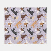 Labradoedle/Goldendoedle Botten en pokken Fleece Deken (Voorkant (Horizontaal))
