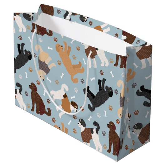 Labradoedle/Goldendoedle Botten en pokken Groot Cadeauzakje (Achterkant Gekanteld)