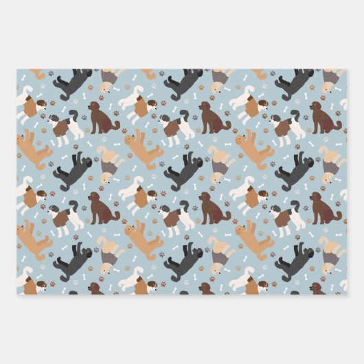 Labradoedle/Goldendoedle Botten en pokken Inpakpapier Vel (Voorkant)