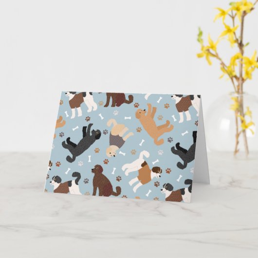 Labradoedle/Goldendoedle Botten en pokken Kaart (Gele Bloem)