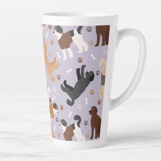 Labradoedle/Goldendoedle Botten en pokken Latte Mok (Rechts)