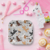 Labradoedle/Goldendoedle Botten en pokken Papieren Bordje (Feest)