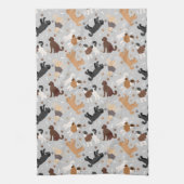 Labradoedle/Goldendoedle Botten en pokken Theedoek (Verticaal)