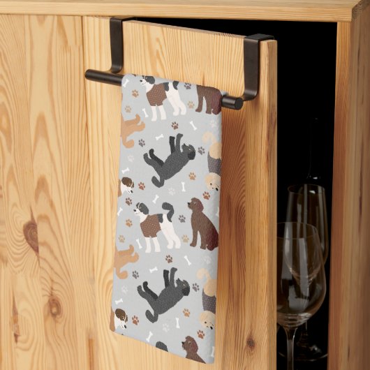 Labradoedle/Goldendoedle Botten en pokken Theedoek (Derde Gevouwen)