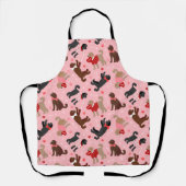 Labradoedle / Goldendoedle Valentijn Pattern Schort (Voorkant)