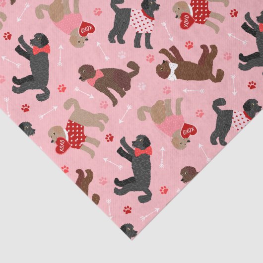 Labradoedle / Goldendoedle Valentijn Pattern Tissuepapier (Detail)