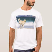 Labradoedle - Happy Day op strand T-shirt (Voorkant)