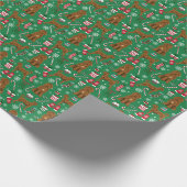 Labradoedle kersthondenbril cadeaupapier (Hoek)