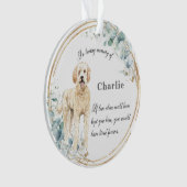 Labradoedle Loving Memory Name kerstfoto Ornament (voorkant)