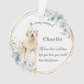 Labradoedle Loving Memory Name kerstfoto Ornament (voorkant)