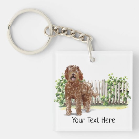 Labradoedle Persoanlised Keyring Sleutelhanger (voorkant)