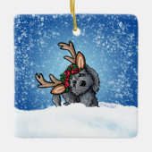 Labradoedle Reindeer Ceramic Ornament (Voorkant)