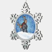 Labradoedle Reindeer Snowflake Ornament (Rechts)