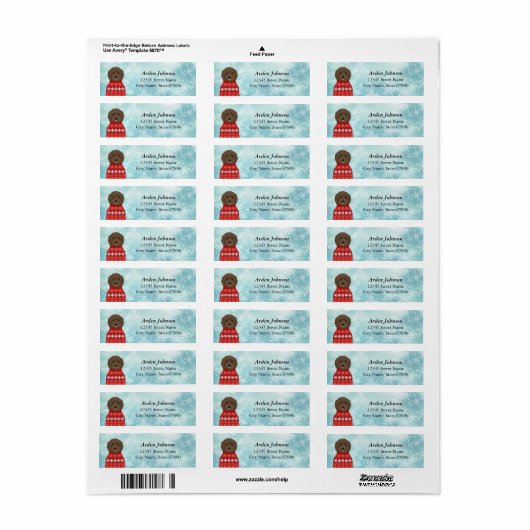Labradoedle Return Address Labels (Full Sheet)