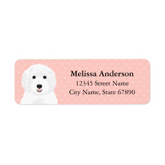 Labradoedle Return Address Labels (Voorkant)