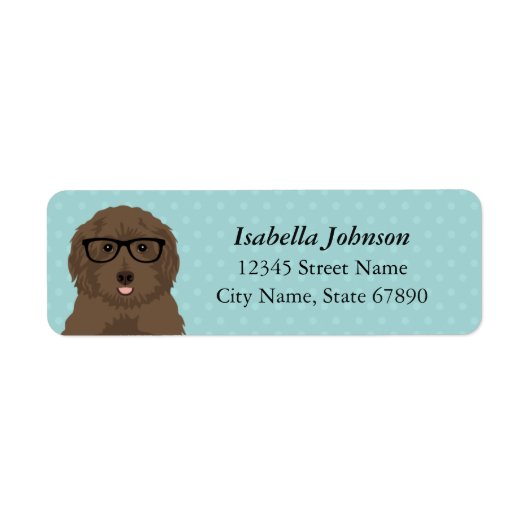 Labradoedle Return Address Labels (Voorkant)