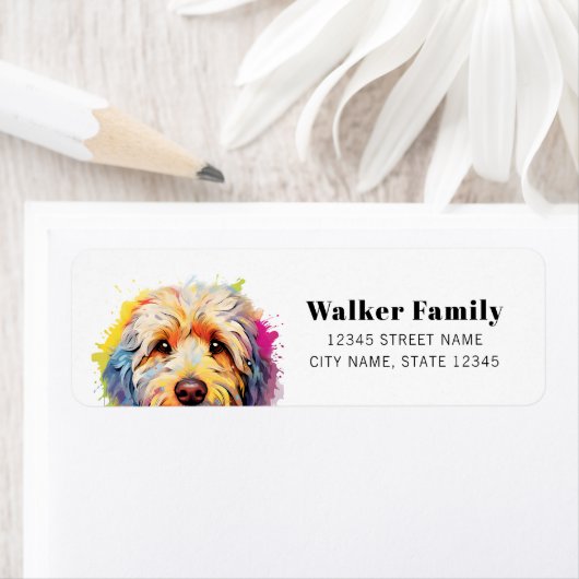 Labradoedle Return Address Labels (Insitu)