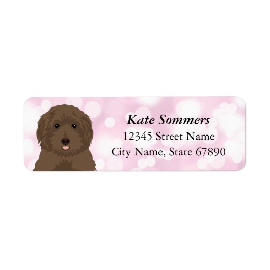 Labradoedle Return Address Labels (Voorkant)