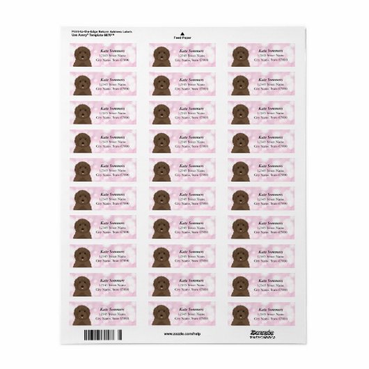 Labradoedle Return Address Labels (Full Sheet)
