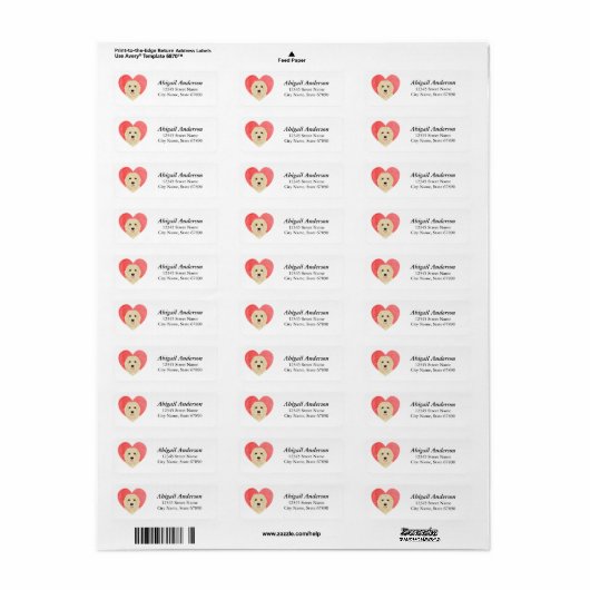 Labradoedle Return Address Labels (Full Sheet)