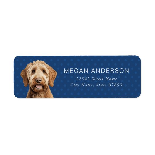 Labradoedle Return Address Labels (Voorkant)