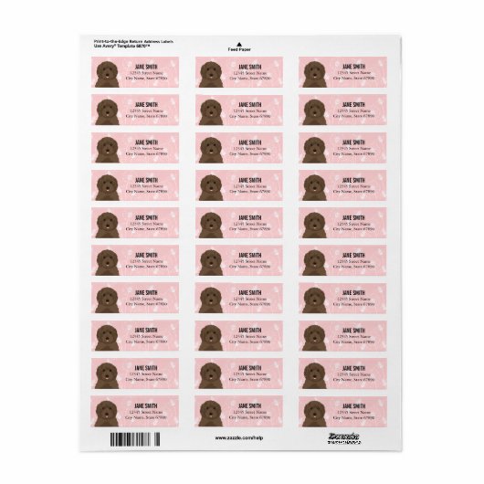 Labradoedle Return Address Labels (Full Sheet)