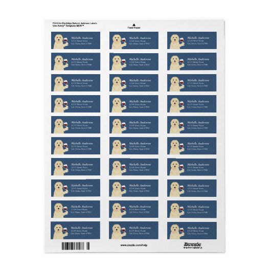 Labradoedle Return Address Labels (Full Sheet)