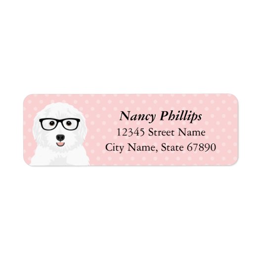 Labradoedle Return Address Labels (Voorkant)