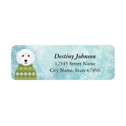 Labradoedle Return Address Labels (Voorkant)