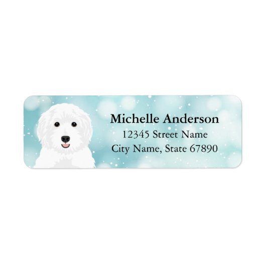 Labradoedle Return Address Labels (Voorkant)