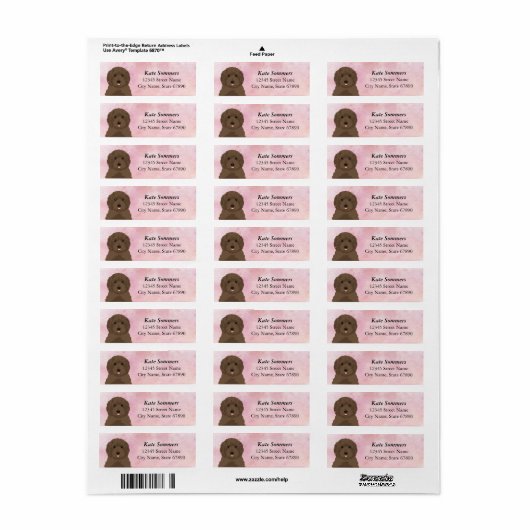 Labradoedle Return Address Labels (Full Sheet)