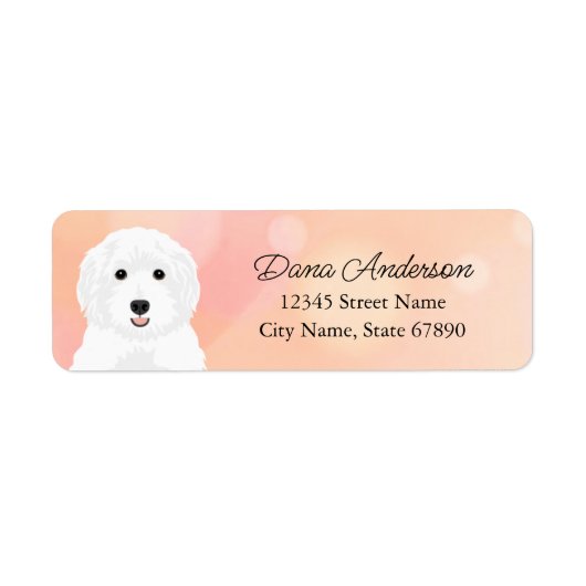 Labradoedle Return Address Labels (Voorkant)