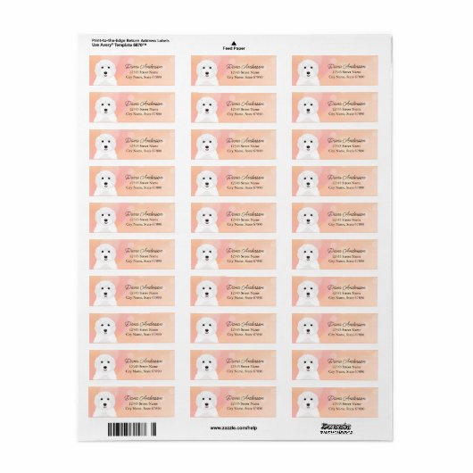 Labradoedle Return Address Labels (Full Sheet)