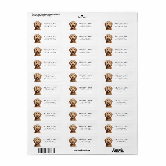 Labradoedle Return Address Labels (Full Sheet)