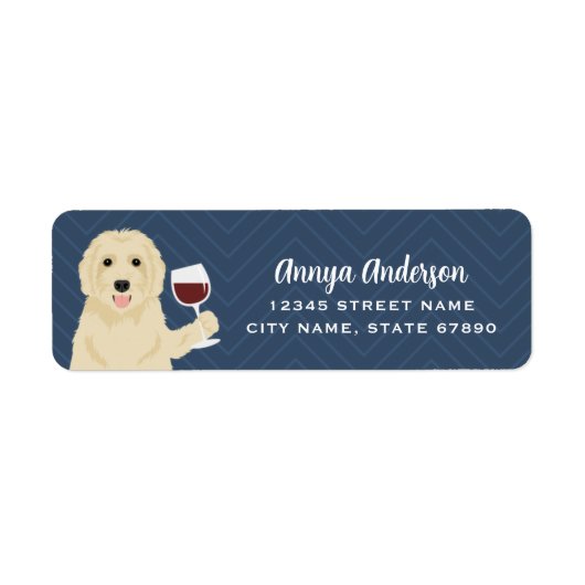 Labradoedle Return Address Labels (Voorkant)
