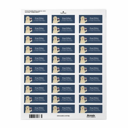 Labradoedle Return Address Labels (Full Sheet)