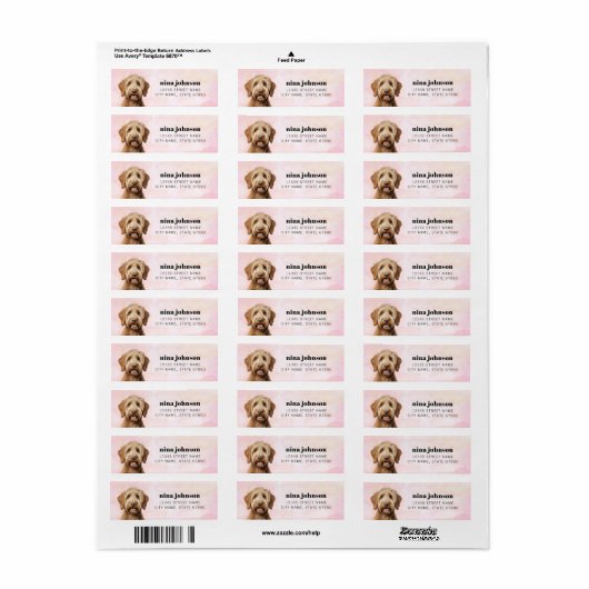 Labradoedle Return Address Labels (Full Sheet)