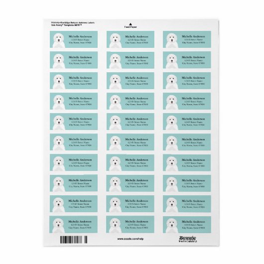 Labradoedle Return Address Labels (Full Sheet)