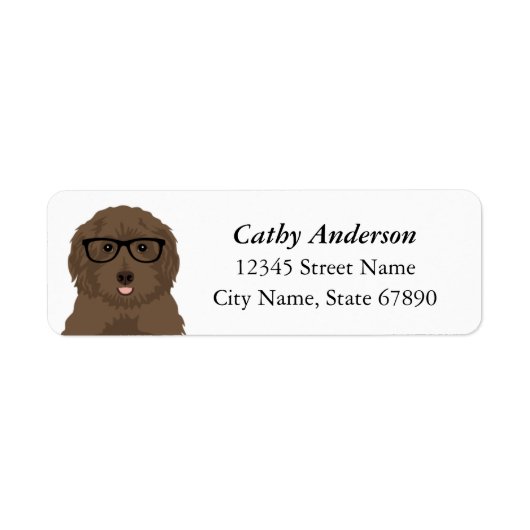 Labradoedle Return Address Labels (Voorkant)