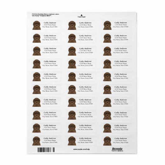 Labradoedle Return Address Labels (Full Sheet)
