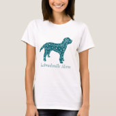 Labradoedle vertrekt moeder in Aqua Green T-shirt (Voorkant)