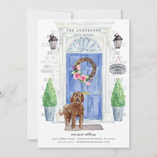 Labradoedle Voorste Aankondiging van Bewegingsmech (Voorkant)