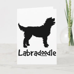 Labradoedle w/ Cool Text (zwart) Kaart