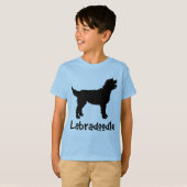 Labradoedle w/ Cool Text (zwart) T-shirt (Voorkant volledig)