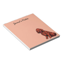 Labradoedle Warm Peach 5,5 x 6-inch Aangepast Noti Notitieblok