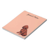 Labradoedle Warm Peach 5,5 x 6-inch Aangepast Noti Notitieblok (Linkerzijde)