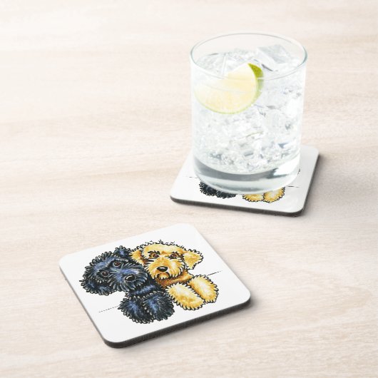 Labradoedles Black Yellow Up Bier Onderzetter (Rechterzijde)