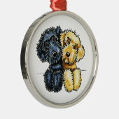 Labradoedles Black Yellow Up Metalen Ornament (Rechts)