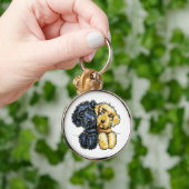 Labradoedles Black Yellow Up Sleutelhanger (Hand)